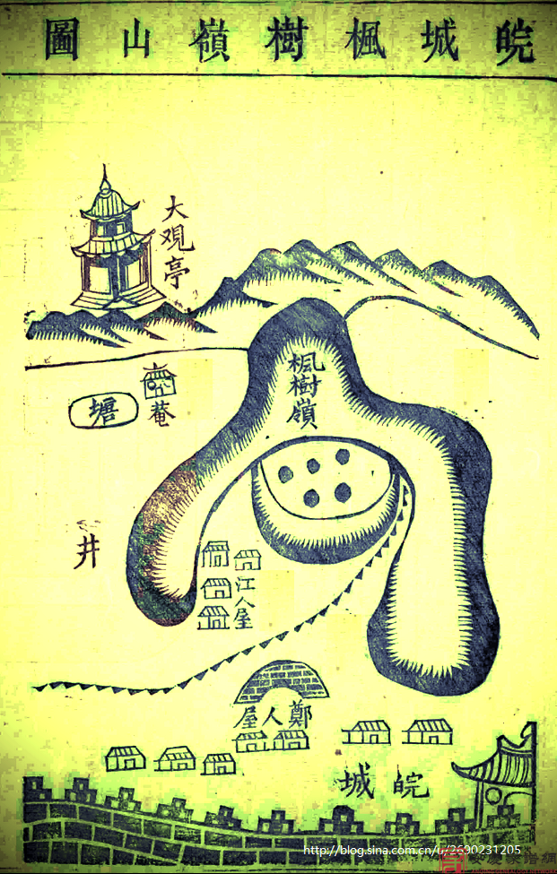 家谱中的皖城和大观亭图
